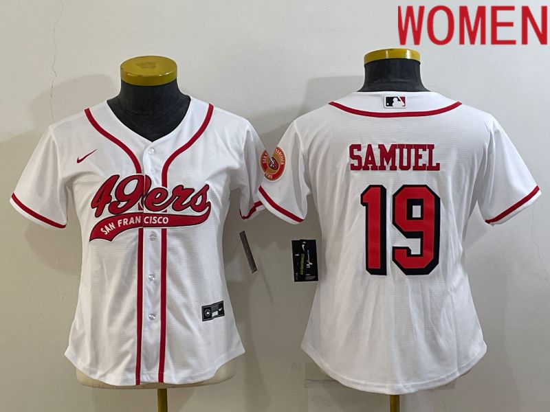 Women San Francisco 49ers 19 Samuel White Nike Co branded NFL Jerseys1